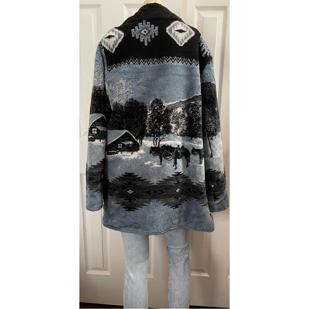 Vtg Western scenic comfy and warm fully lined coat size medium - Picture 2 of 10